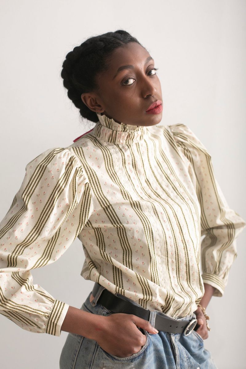 Pintucked Blouse
