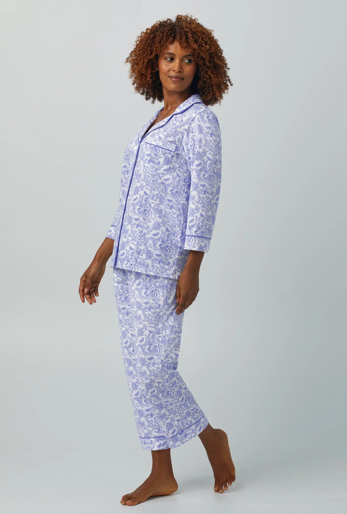 Classic Stretch Jersey Cropped PJ Set