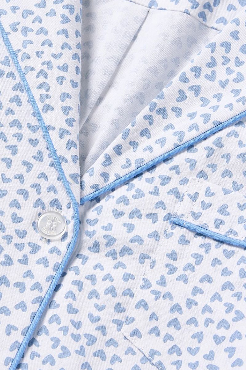Twill Short Sleeve Pajama Short Set