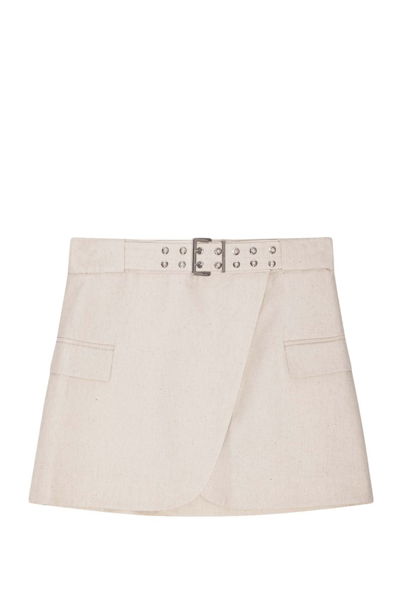 Melange Tailoring Mini Skirt