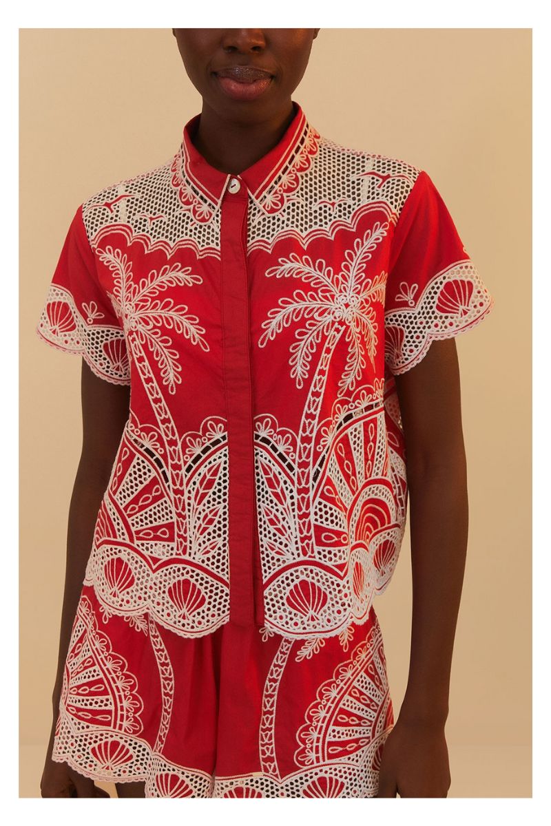 Palm Tree Embroidered Shirt