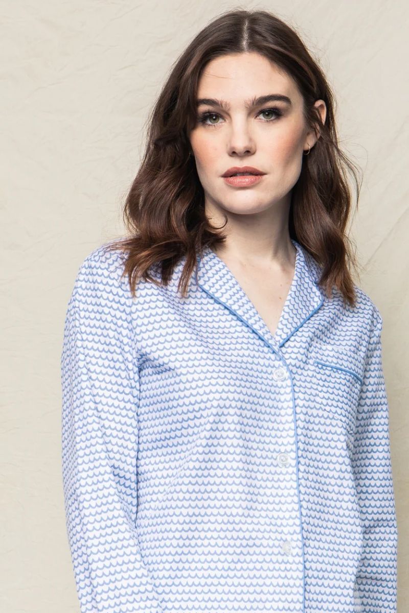 Twill Long Sleeve Pajama Short Set