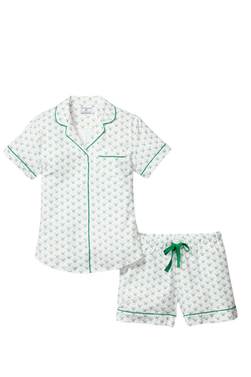 Twill Short Sleeve Pajama Short Set