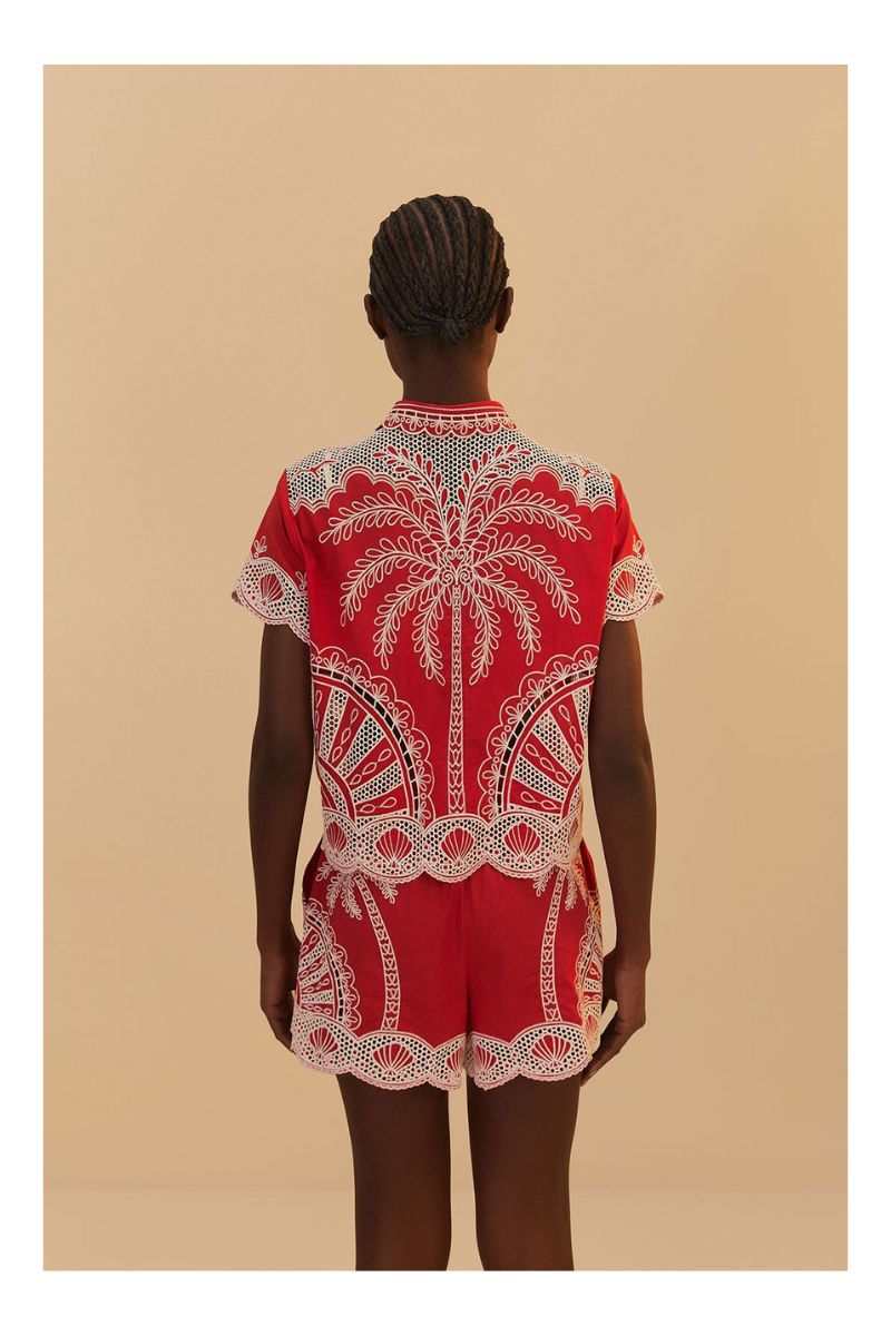 Palm Tree Embroidered Shirt