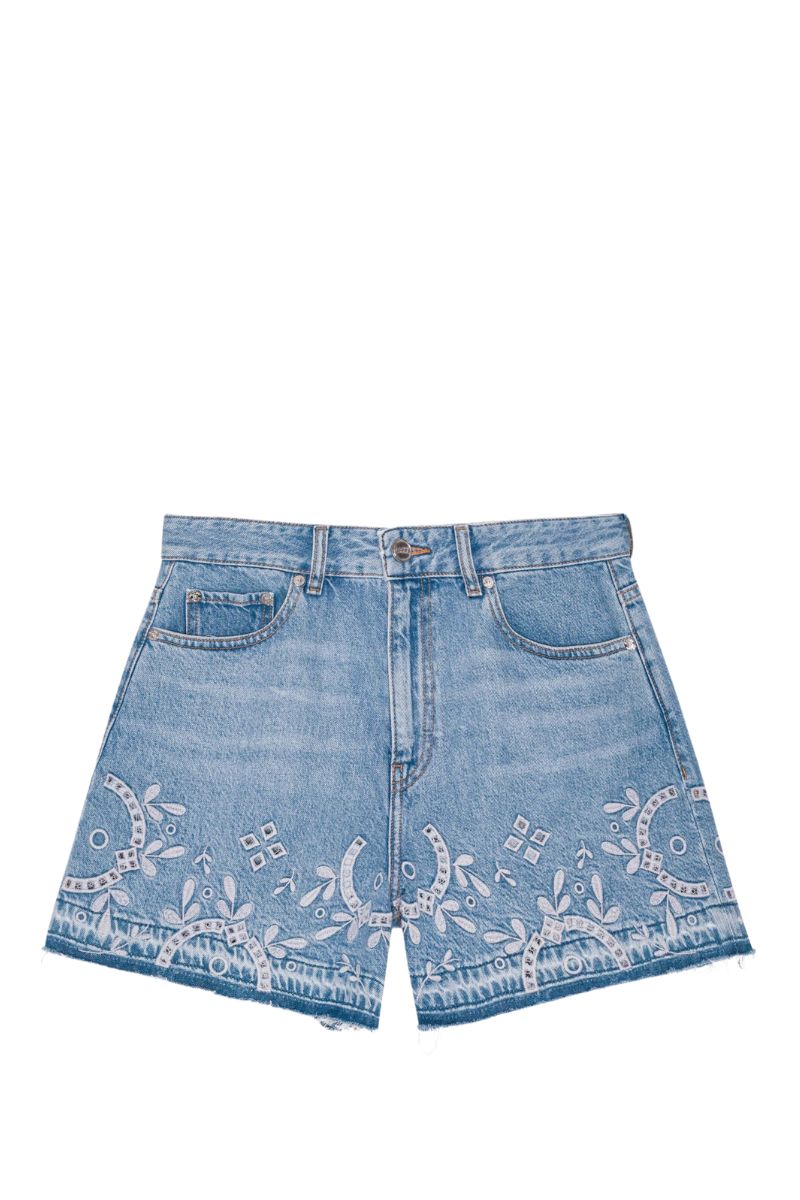 Broderie Anglaise Denim Short