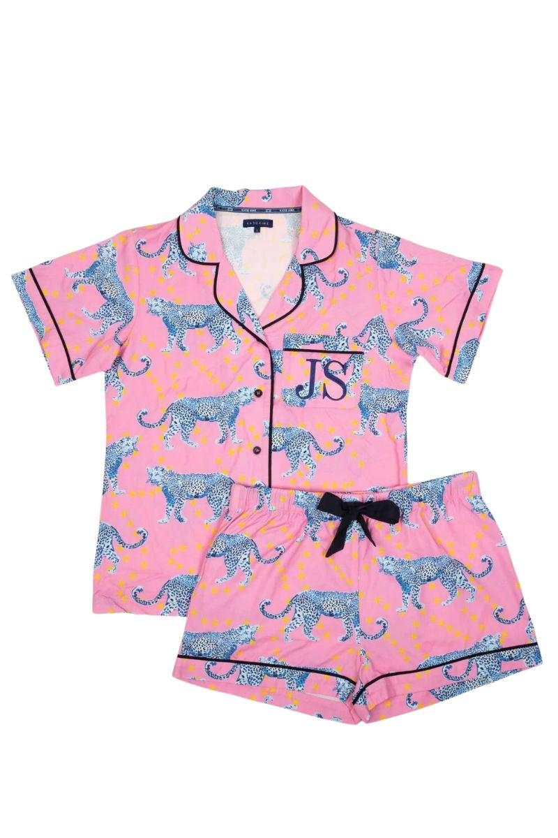 Cosmic Cheetah Pajama Shorts Set