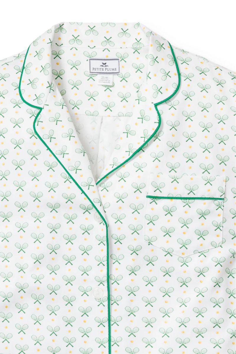 Twill Short Sleeve Pajama Short Set