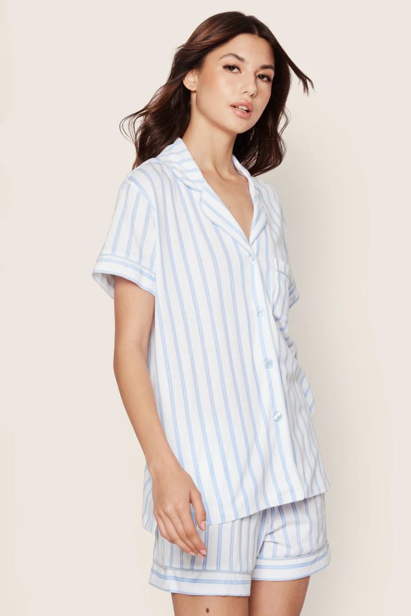 Pima Short Sleeve Pajama Short Set