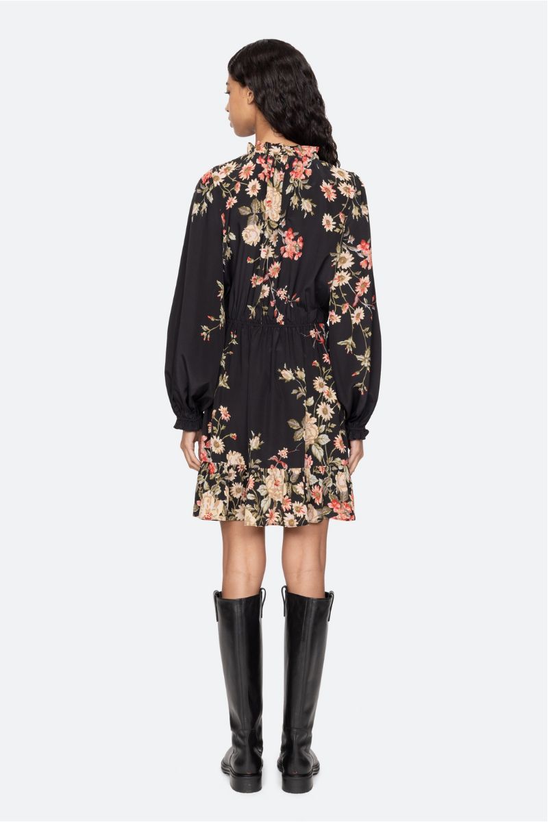 Jolie Print Long Sleeve Mini Dress
