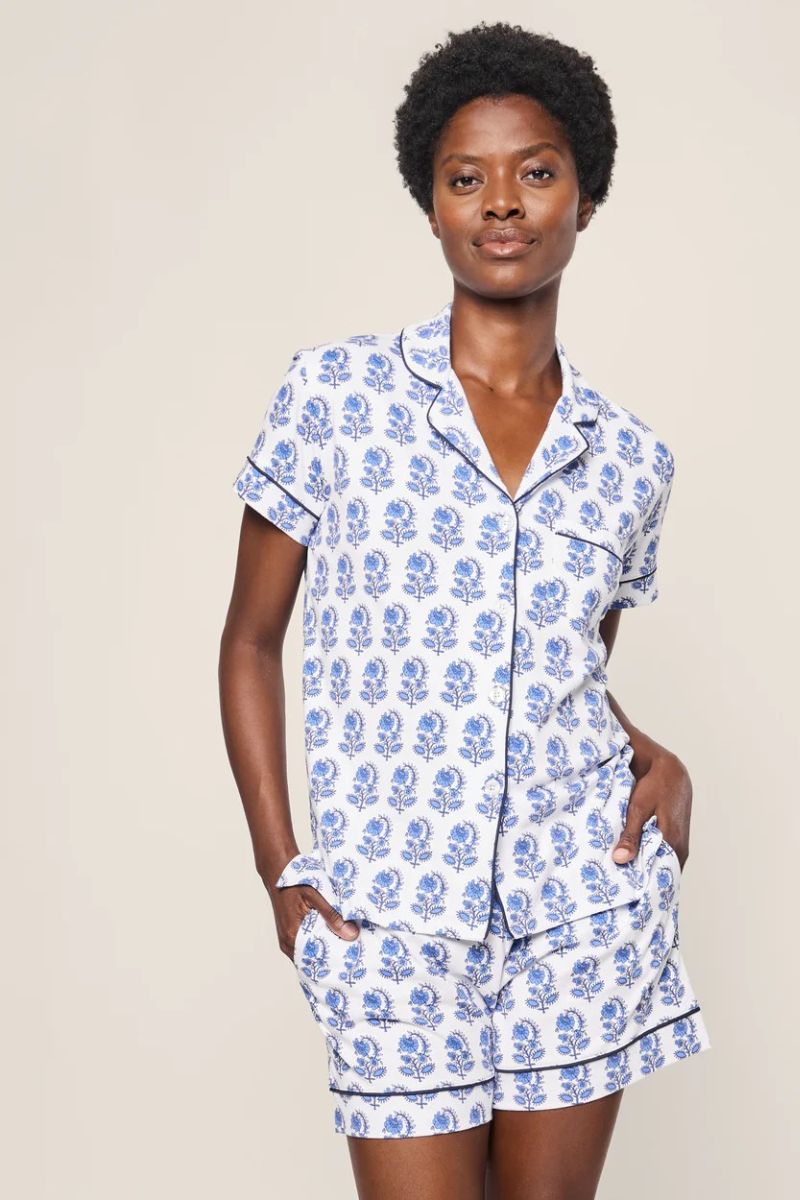 Pima Short Sleeve Pajama Short Set