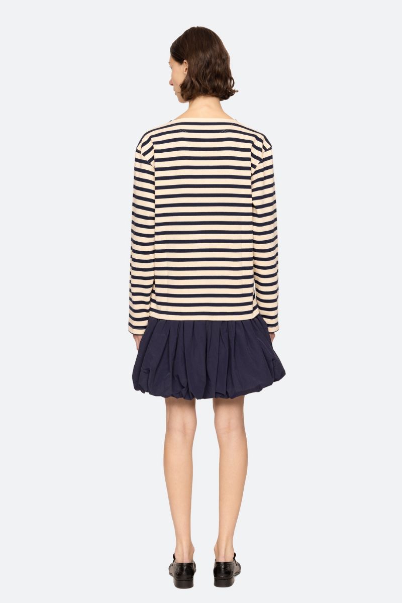 Athena Striped T-Shirt Combo Bubble Dress