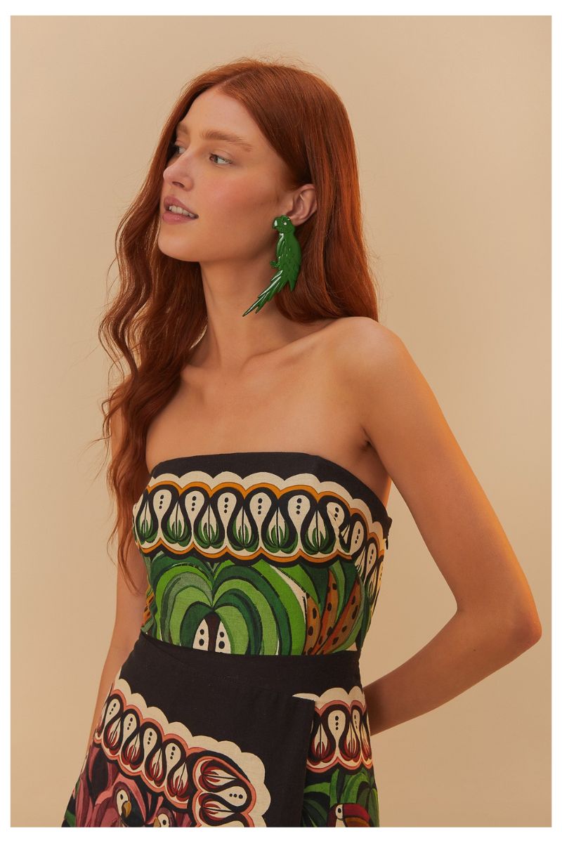 Coconut Tree Flow Scarf Dress