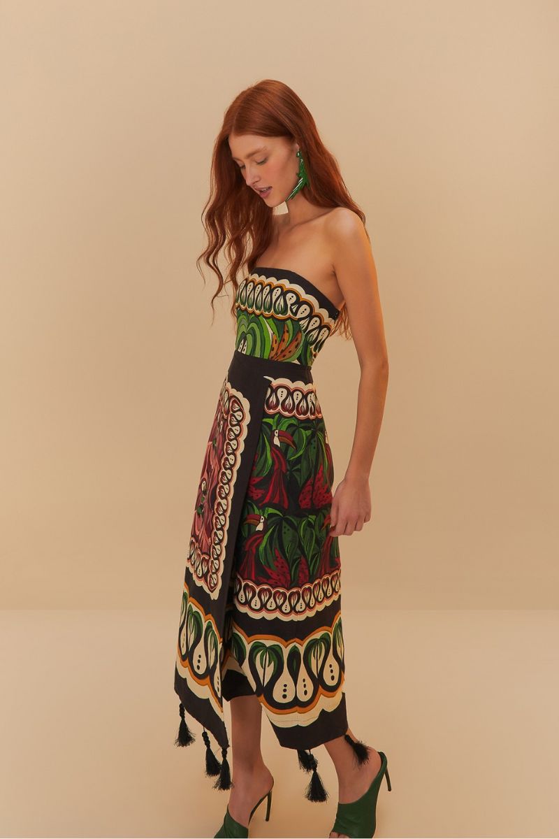 Coconut Tree Flow Scarf Dress