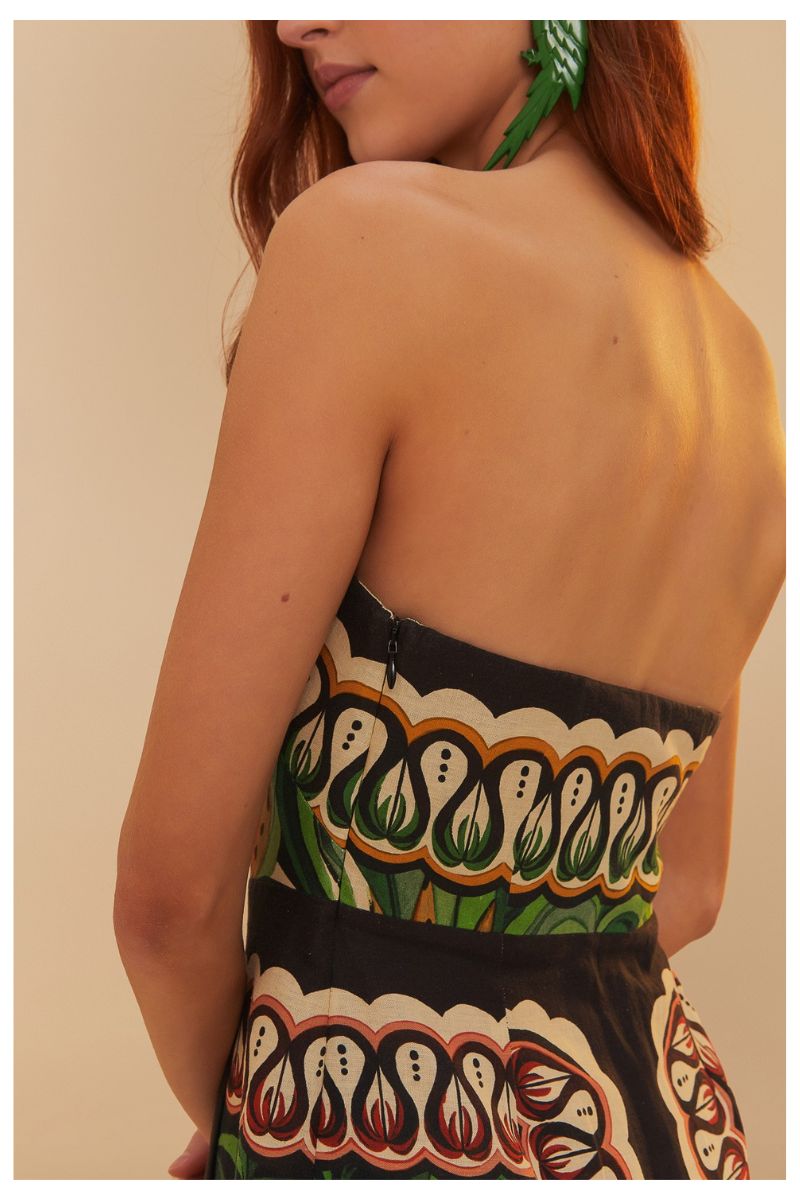 Coconut Tree Flow Scarf Dress