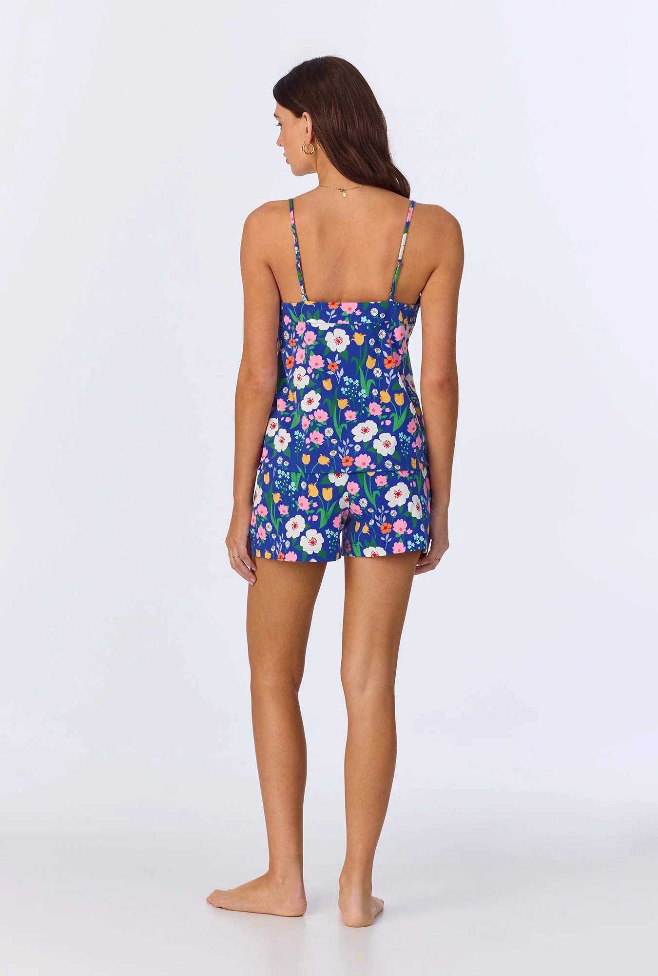 Flower Market Short Sleeve Classic Shorty Stretch Jersey PJ Set