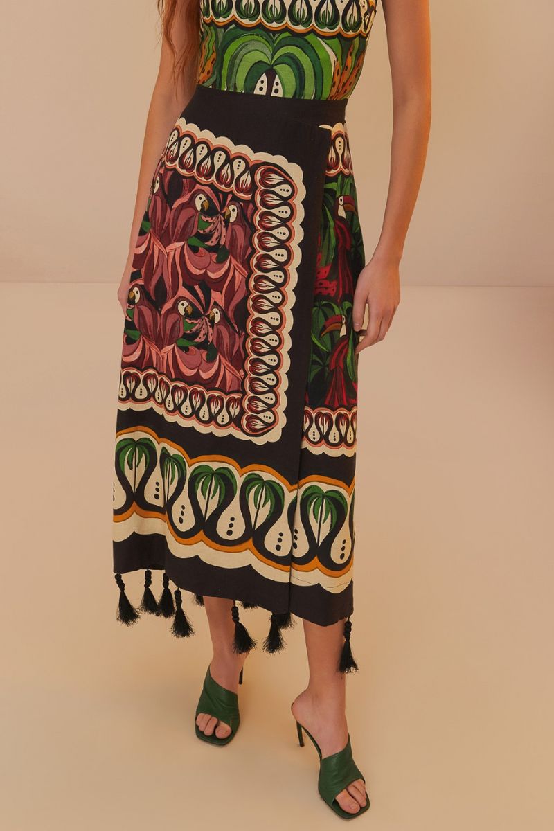 Coconut Tree Flow Scarf Dress