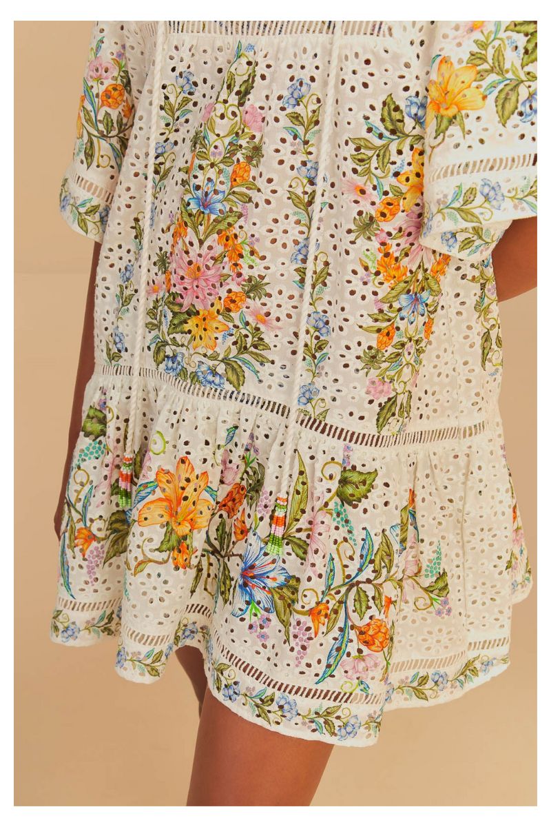 Sweet Bloom Bouquet Mini Cover Up Dress