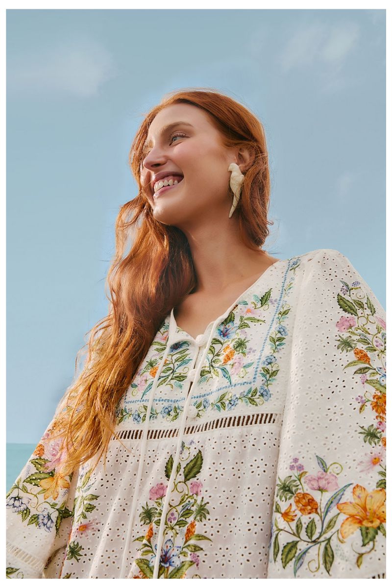 Sweet Bloom Bouquet Mini Cover Up Dress