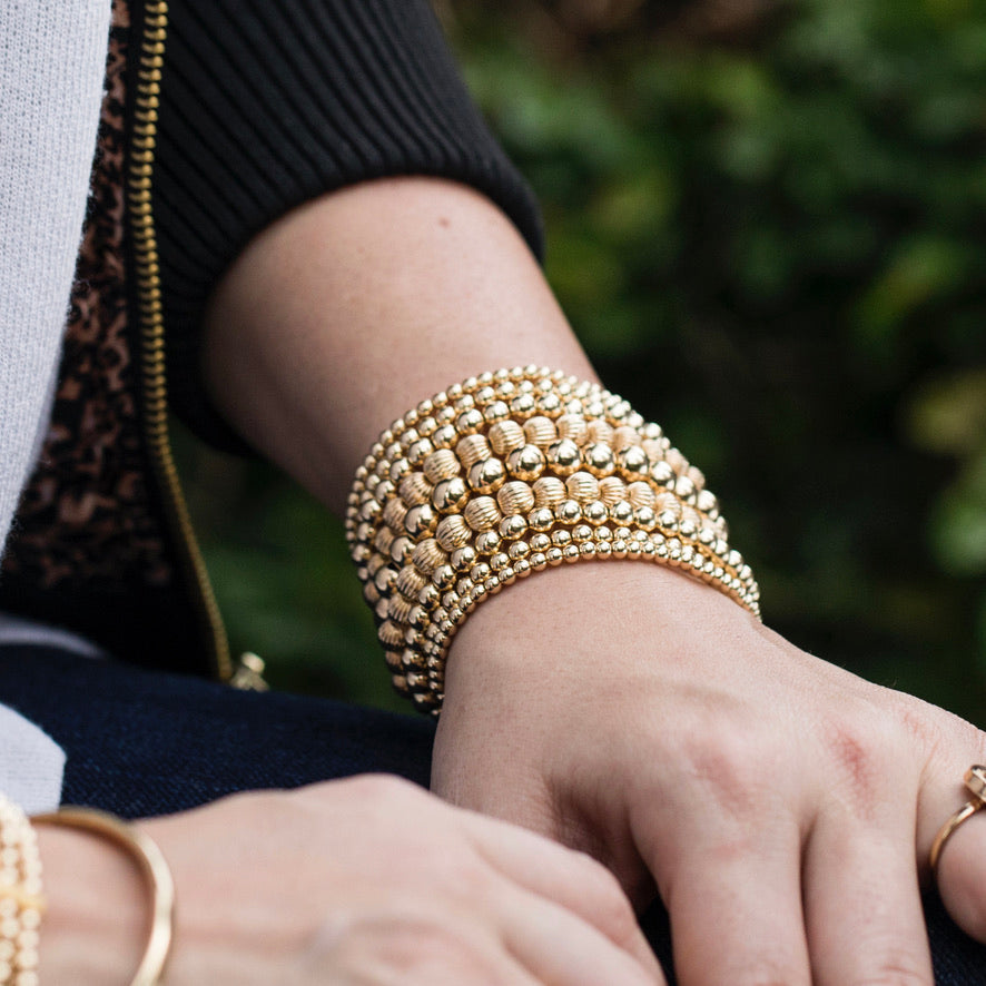 Hope Unwritten Dignity 6mm Bead Bracelet - Gold