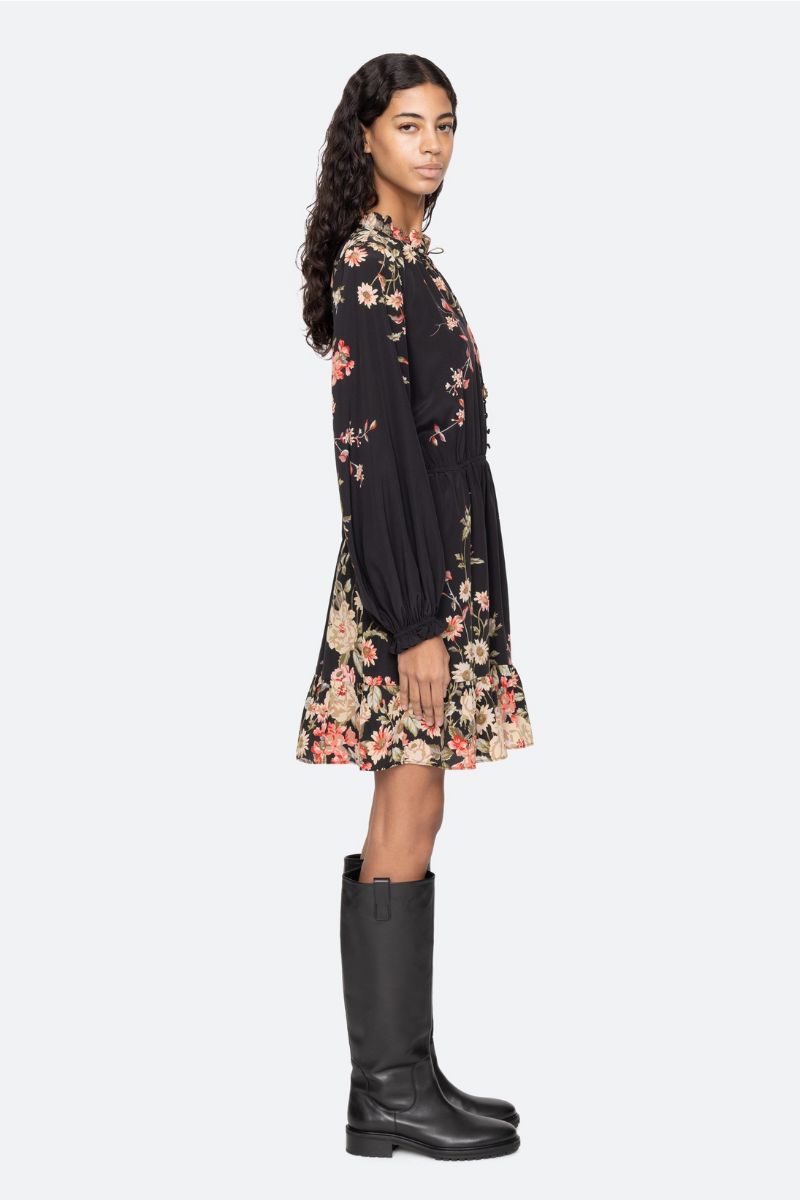 Jolie Print Long Sleeve Mini Dress