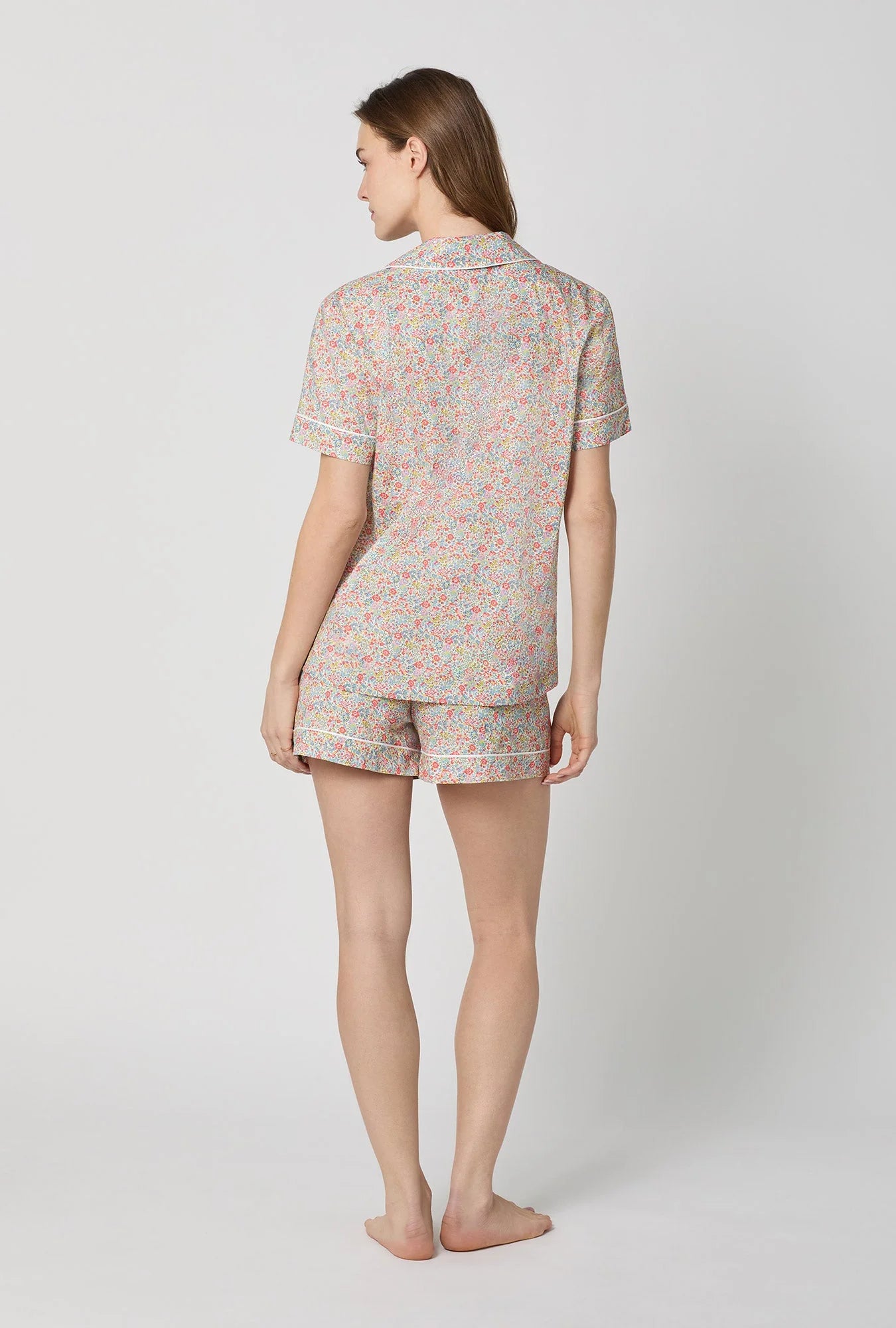 Emma & Georgina Short Sleeve Classic Shorty Woven Tana Lawn® PJ Set Made with Liberty Fabric