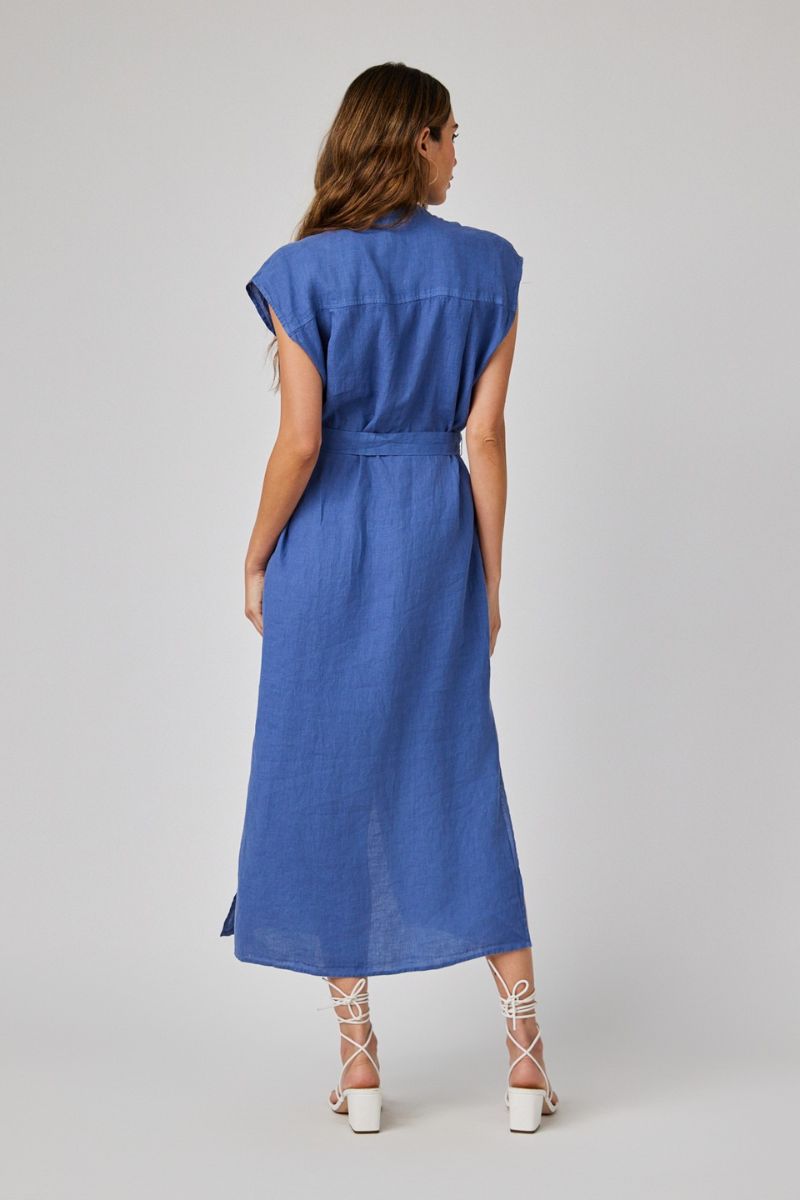 Button Front Midi Dress