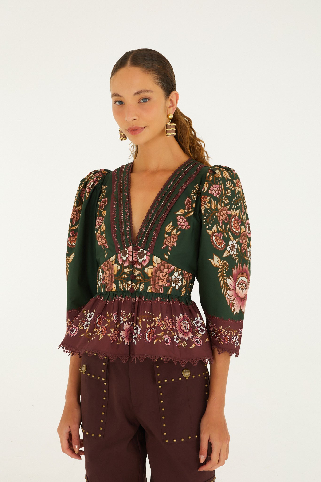DANIELA GREEN BLOUSE