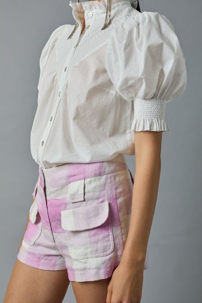 Gingham Short Shorts