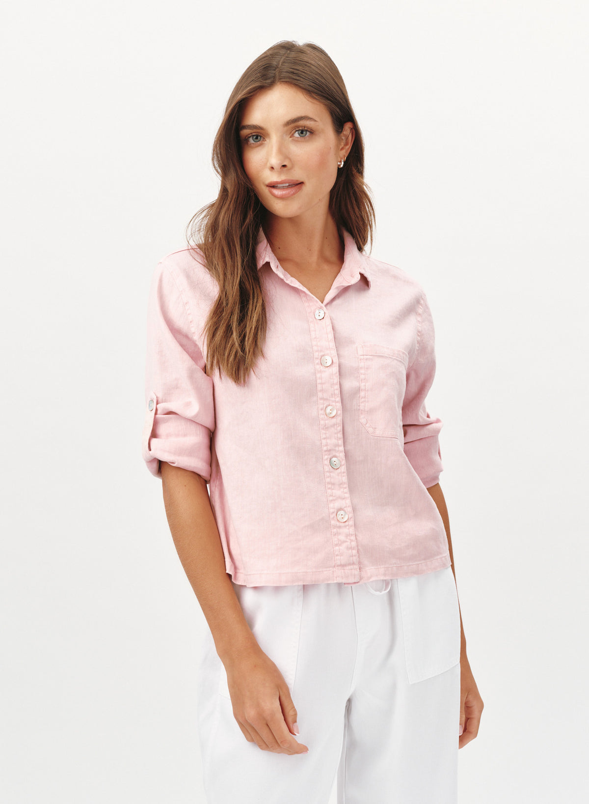 B20484-N19-308 - LONG SLEEVE PATCH POCKET WORK SHIRT