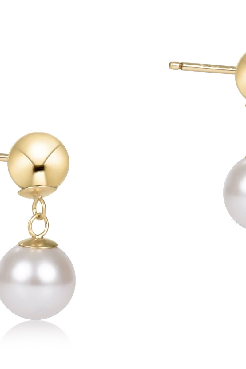 Classic Pearl 10mm Ball Drop Stud Pearl