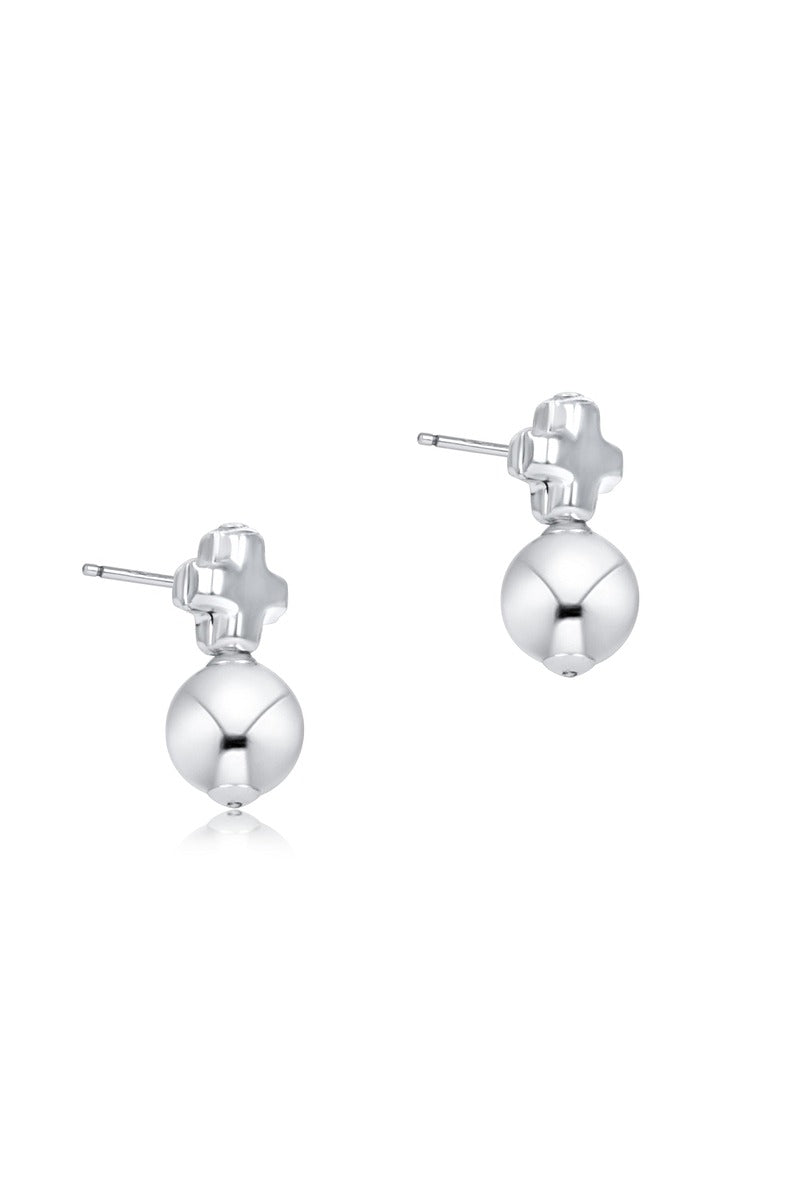 Signature Cross Small Sterling Stud - Classic Sterling