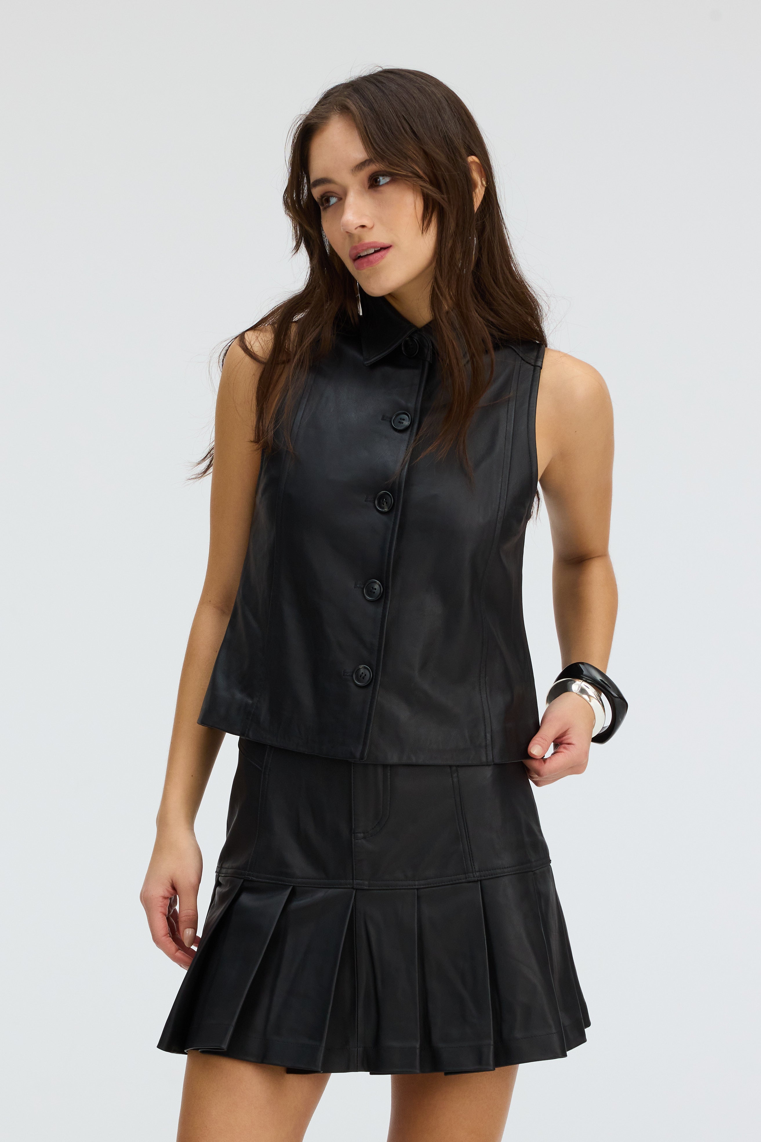 LEATHER MADDIX SKIRT