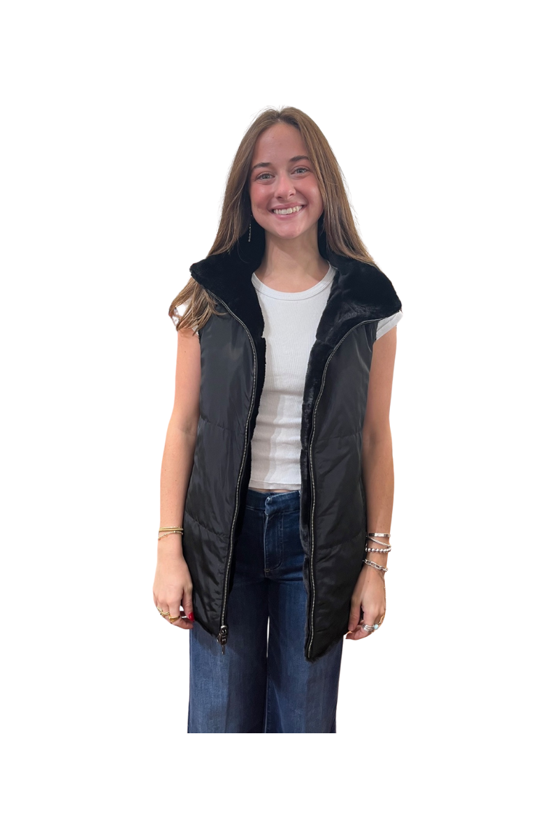 Fur Vest Reversible