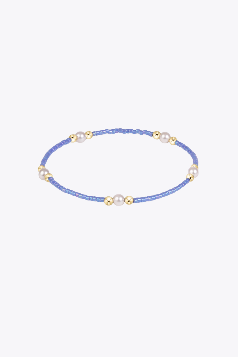 Hope Purpose Pearl Bracelet - Bright Blue