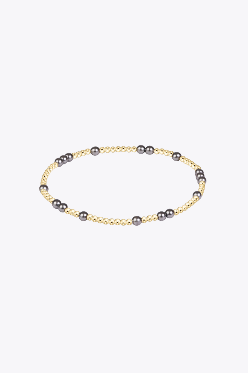 Hope Unwritten Pearl Dark Grey 3mm Bracelet
