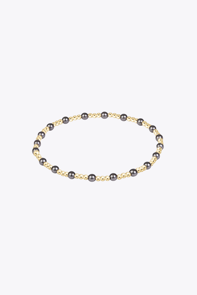 Sincerity Pearl Dark Grey 3mm Bracelet