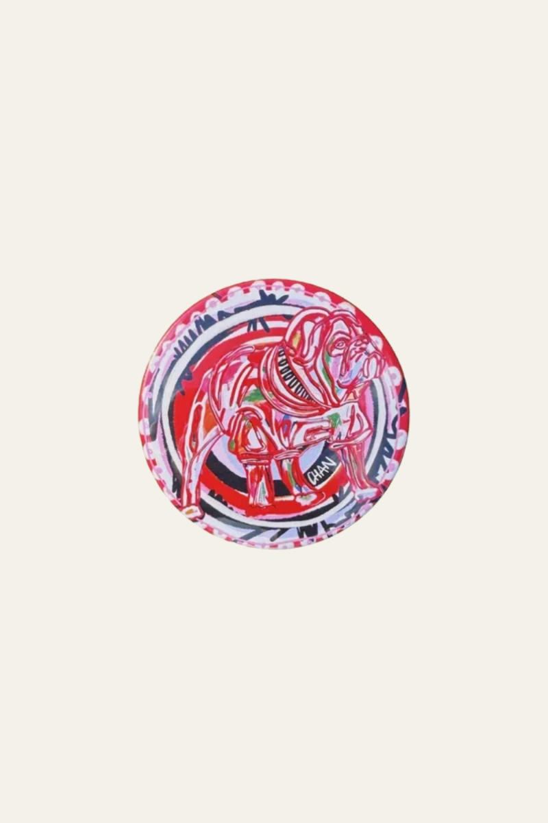 3" Abstract Dawg Button