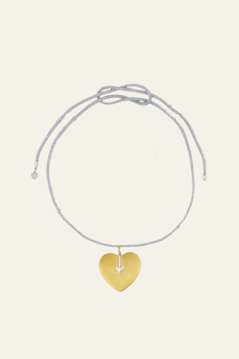 HART - Silver Cord with Arrow Heart Charm