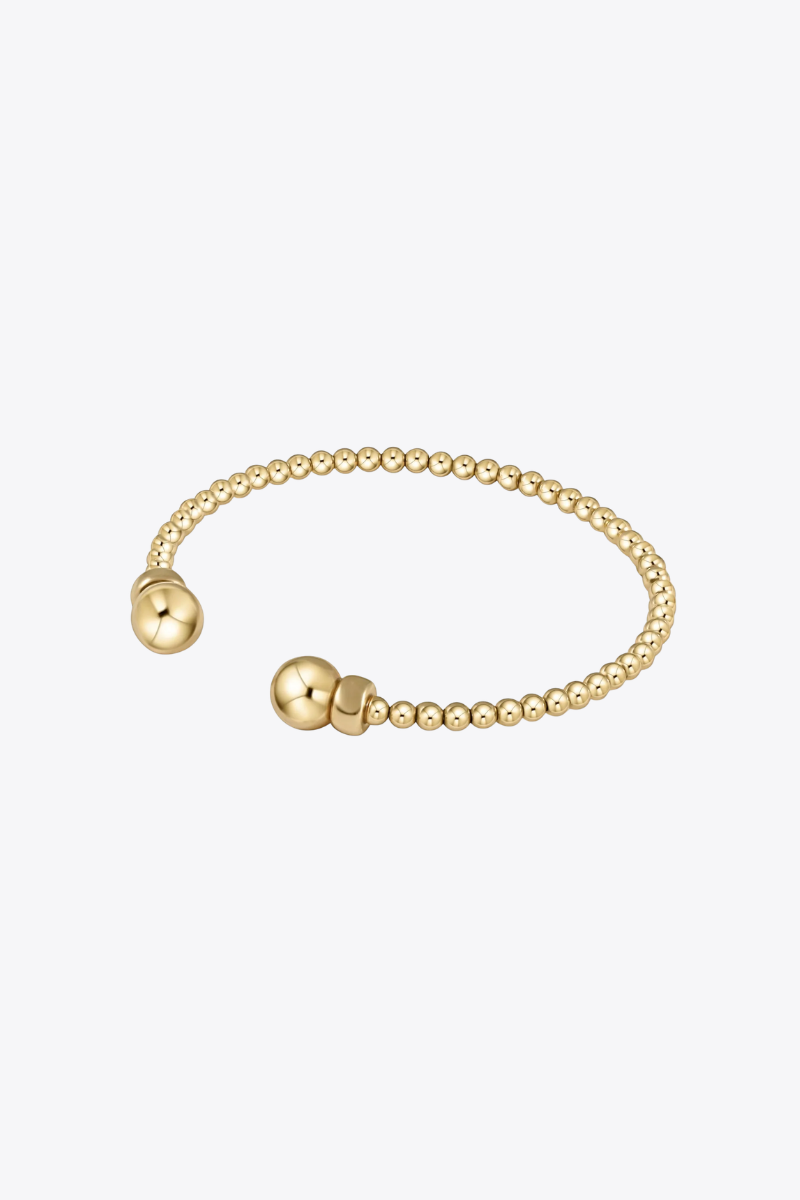 Classic Gold 3mm Bead Cuff - Gold