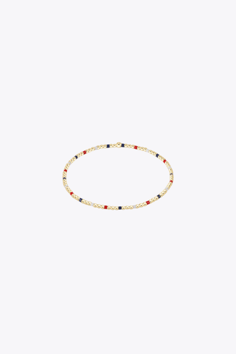 Hope Sincerity Pattern 2mm Bead Bracelet - Firecracker