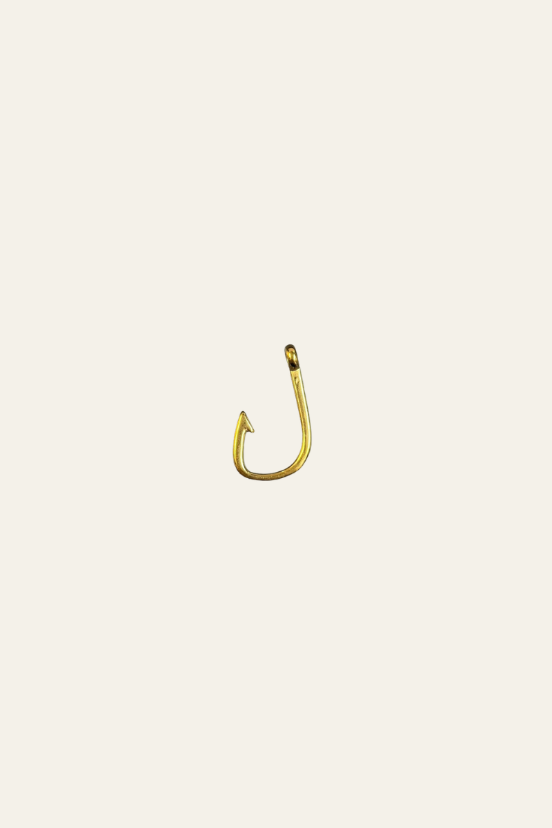 Fishing Hook Gold Charm