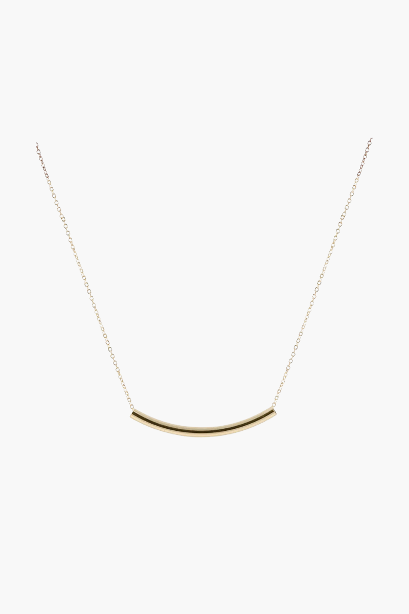 16" Necklace Gold - Bliss Bar Smooth