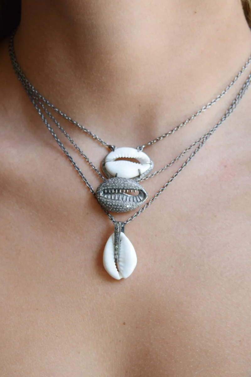 Cowrie Shell Charm Necklace