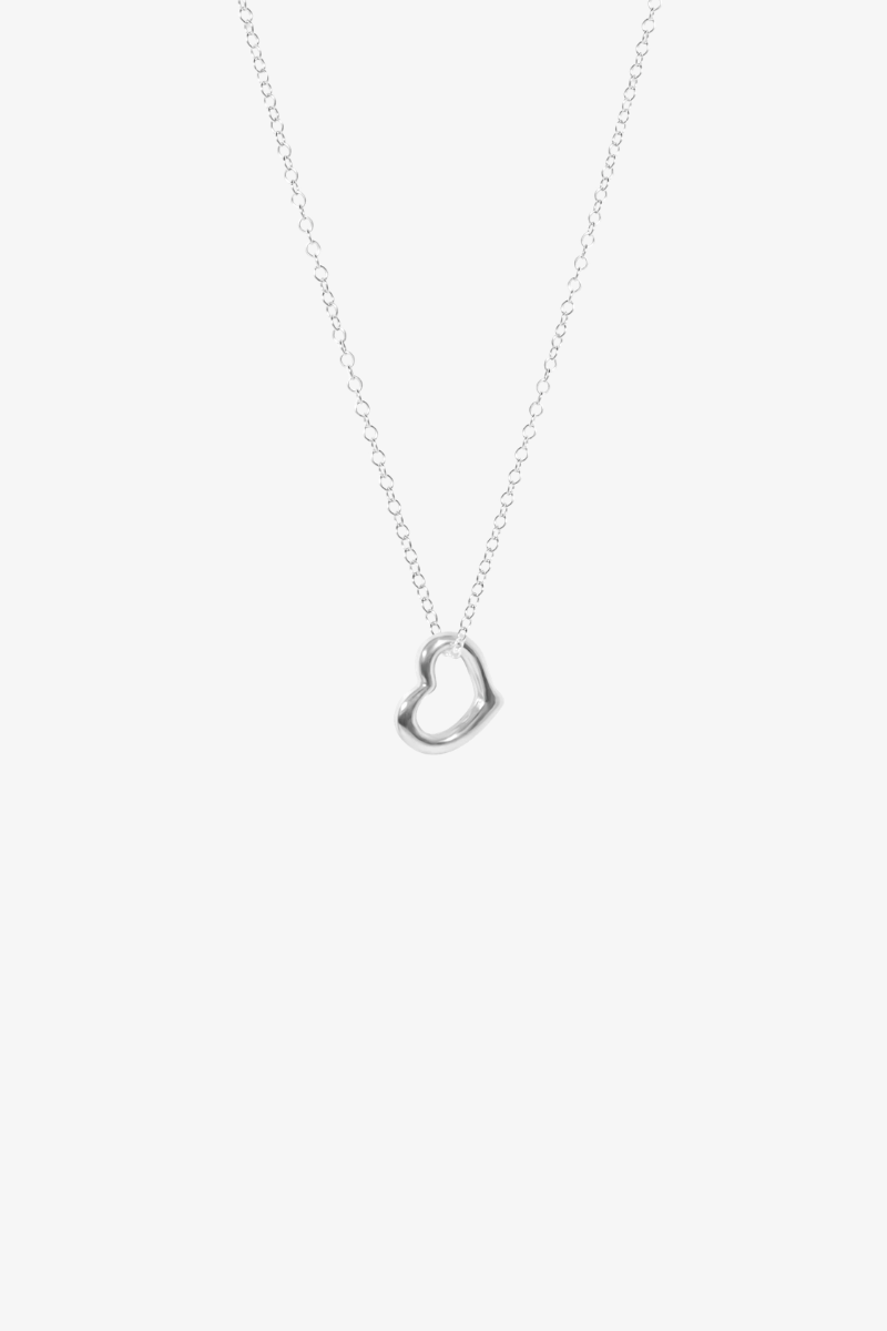 16" Necklace Sterling - Love Sterling Charm