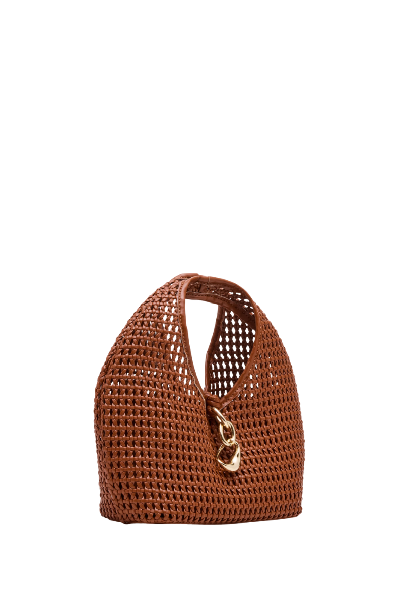 Dahlia Woven Handbag Cognac Woven Stella
