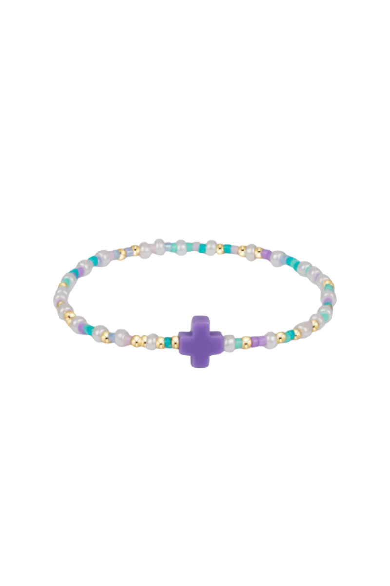 egirl Hope Unwritten Signature Cross Bracelet - How Do You Lilac Me Now?