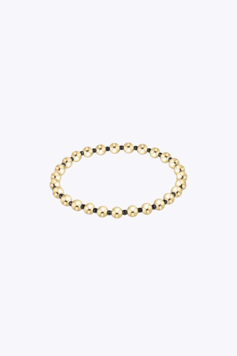 Faceted Hematite Grateful Pattern 5mm Bead Bracelet