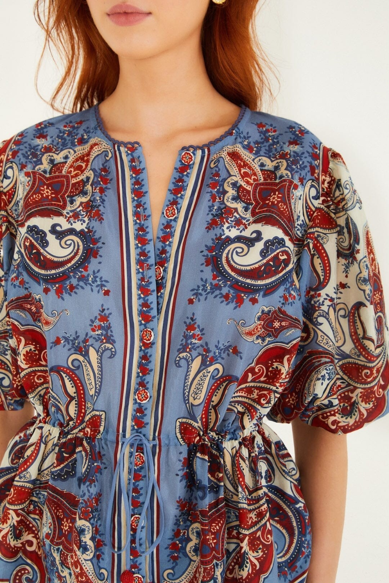 Paisley Scarf Cream Blouse