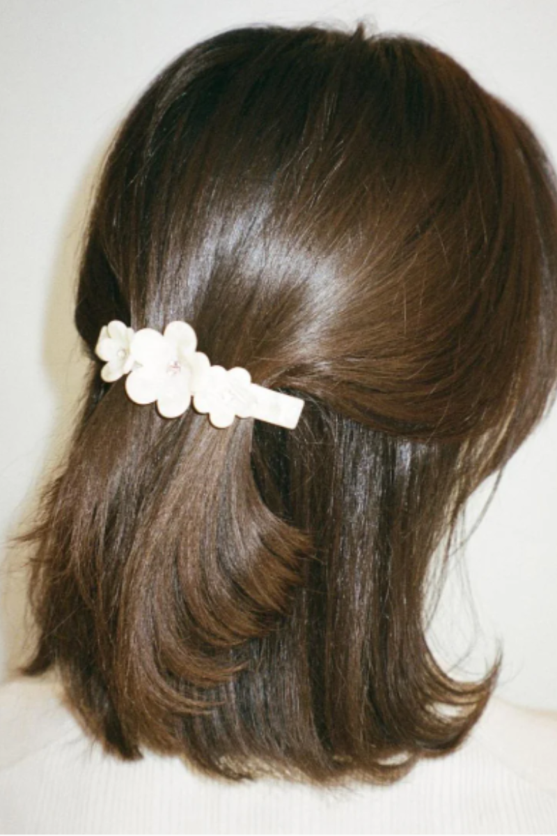 Ponytail Barrette in Chantilly Bloom