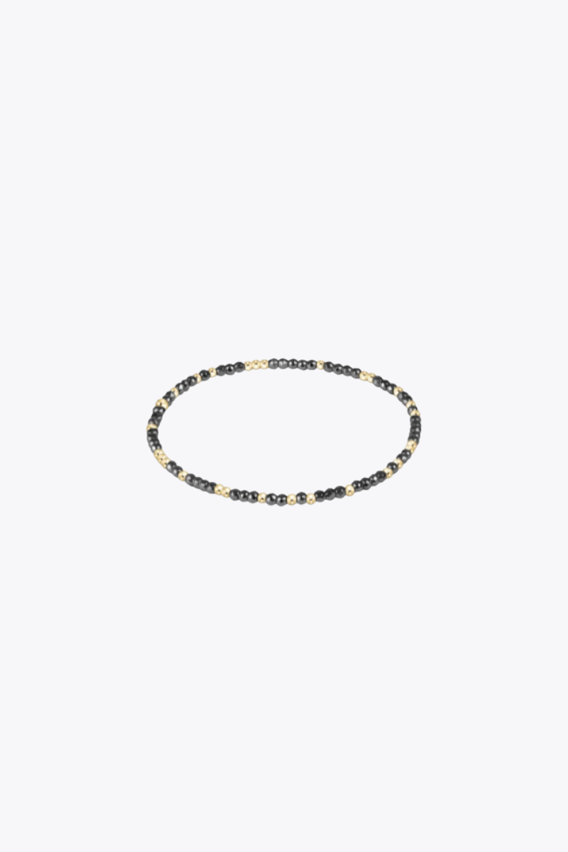Hope Unwritten Silver Faceted Hematite 2mm Bead Bracelet